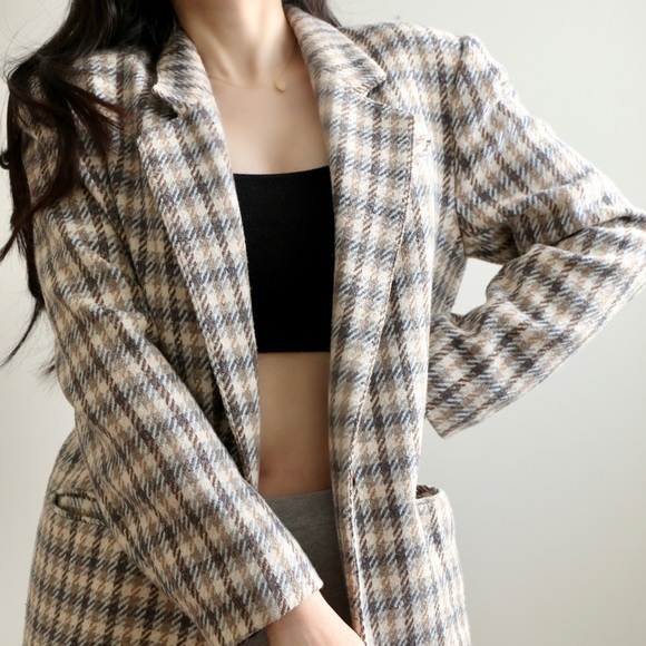 Vintage Houndstooth Blazer - Picture 1 of 12